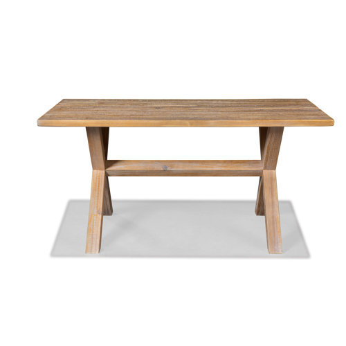 Grain Wood Furniture Montauk 63'' Pine Solid Wood Trestle Dining Table